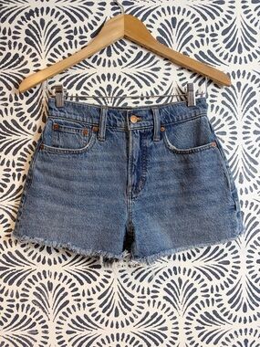Madewell The Perfect Jean Short Cut Off Distressed Denim